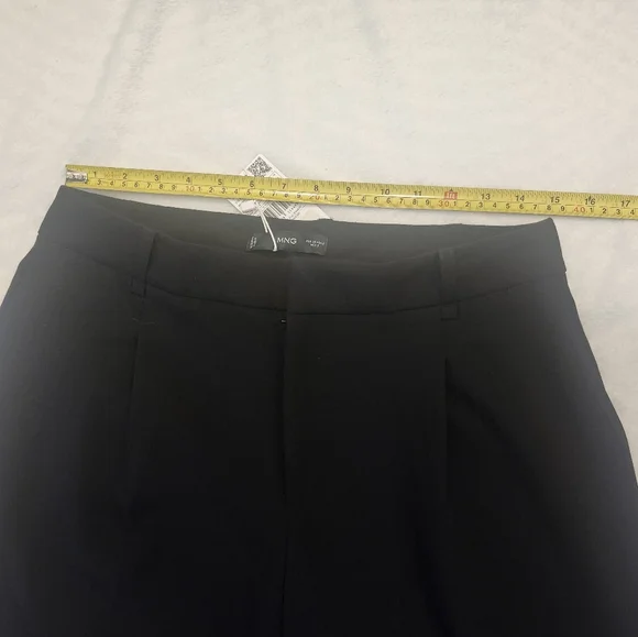 MANGO CESARW Straight-Leg Trousers Size 38 (US 6) Black  NWT - Picture 6 of 15